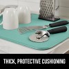 LunaLulinlk Dish Drying Mat Thick Absorbent Microfiber Mat for Under Dryer Rack 16x18 In Mint - 3 of 4