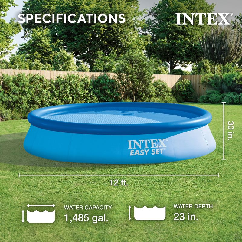 Intex 28131EH 12ft x 30in Easy Set Up Inflatable Swimming Pool with Filter Pump, 3 of 8