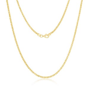 Links of Italy Sterling Silver, 3mm Byzantine Chain  - Available Sizes: 18  , 20  , 22  , 24  Inches - 1 of 2