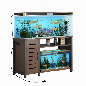 55-75 Gallon Fish Tank Stand Heavy Duty Metal Aquarium Stand with Cabinet - 1 of 4