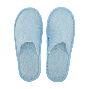 Unique Bargains Linen Closed Toe Slippers Disposable Slippers 1 Pair - 1 of 4
