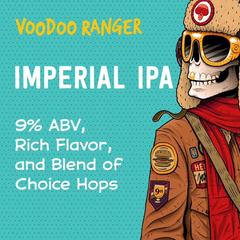 New Belgium Voodoo Ranger Imperial IPA Beer - 12pk/12 fl oz Cans, 5 of 10
