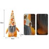 3 Pcs Fall Decoration Harvest Thanksgiving Decorations Gnomes Plush Elf Dwarf Doll Figurine with Pumpkin Autumn Maple Leaves - 4 of 4