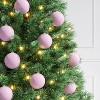 9ct 80mm Christmas Flocked Ball Ornament Set Lavendar - Wondershop™ - 2 of 4