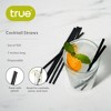 True Plastic Straws, Cocktail Straws, 7 Inch Black Plastic Party Straws, Set of 100, Disposable Smoothie Straws - 2 of 4