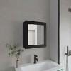 GlasFlength Decorative Wall Mirrors Bathroom Decor Cabinet Accent Mirror Vanity Medicine Cabinet Mirrors for Bathroom Wall, Black, 18.6"*5.7"*20.5" - 2 of 4