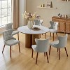 Lidia Mid-century Modern Wingback Dining Chair with Solid Wood Legs Set of 6|ARTFUL LIVING DESIGN - 2 of 4