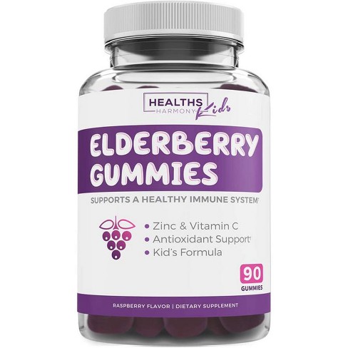 Elderberry Gummies For Kids, Immune Support Gummies, Raspberry, Health ...