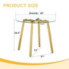 FURNIinspire Dining Tables Modern Round Tempered Glass Table with Gold 7 Shaped Metal Legs for Dining Room and Office, Gold, 36"*36"*29.5" - 3 of 4