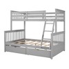 YOOCOZZ Twin-over-Full Bunk Bed with Ladders and 2 Storage Drawers - 3 of 4