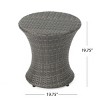 PE Rattan Outdoor Coffee Table,Accent Table With Aluminum Frame,Round Displaying End Table For Garden Balcony,No Assembly-Coolbibila - 4 of 4