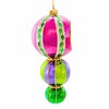 Huras Family 7.75 In Windsor Frost Green Elegance Merry & Bright Triple Ball Drop Tree Ornaments - 4 of 4
