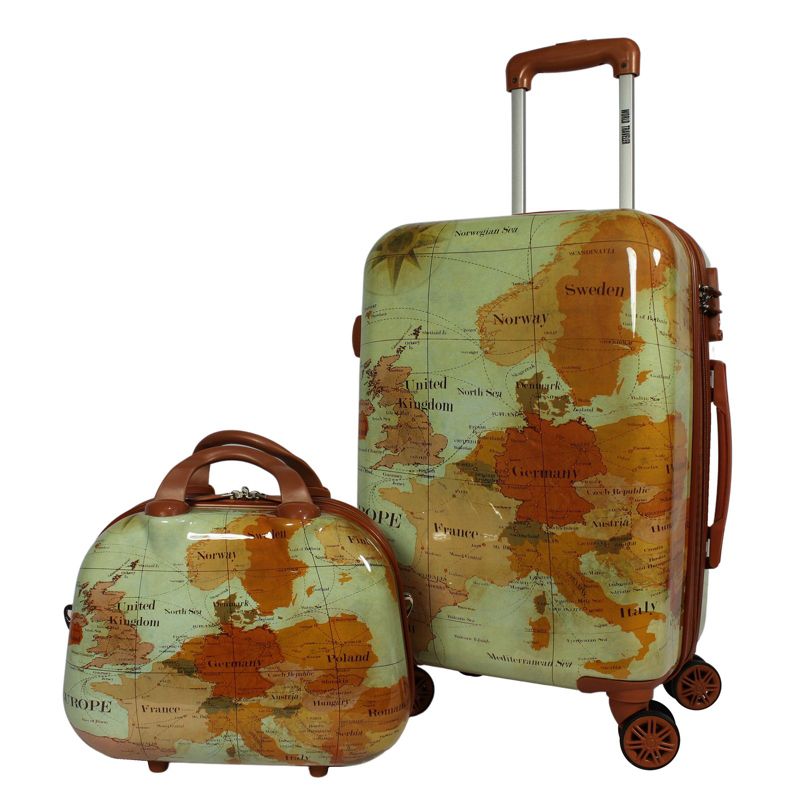 World Traveler Europe 2-Piece Carry-On Expandable Spinner Luggage Set with TSA Lock, 1 of 10