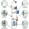 mDesign Metal Bathroom Shower Caddy Station, Brushed Stainless Steel - image 3 of 4