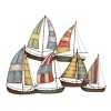 Coastal Metal Transportation Wall Decor Multi Colored - Olivia & May: Iron Nautical Art, Vertical Sculpture for Home Decor - 2 of 4