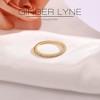 Thin Wedding Band for Women Sterling Silver CZ Anniversary Half Eternity Band Stackable by Ginger Lyne - 2 of 4