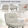 Arceso Bar Stools, Double-Layer Upholstered Counter Height Bar Stools,Faux Leather Barstools with Back and Footrest, 24 Inch Armless Barstool Chairs - 3 of 4