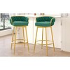TOAOTBNBOB Swivel Counter Height Bar Stools with Hand-Woven Backrest, Upholstered Barstools Set of 2, Modern Bar Chairs for Kitchen Island - 4 of 4