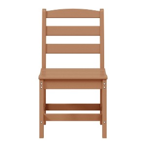 WestinTrends Ashore Outdoor HDPE Patio Classic Armless Dining Side Chair, Gray - 1 of 4