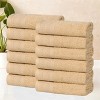Honeycomb Waffle Border Cotton Medium Weight Towel Set by Blue Nile Mills - 2 of 4