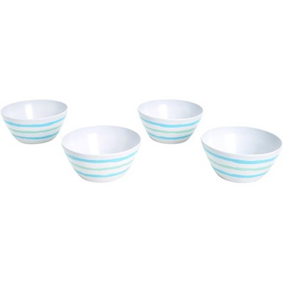 The Lakeside Collection Coastal Melamine Dinnerware - Set of 4 Salad Bowls