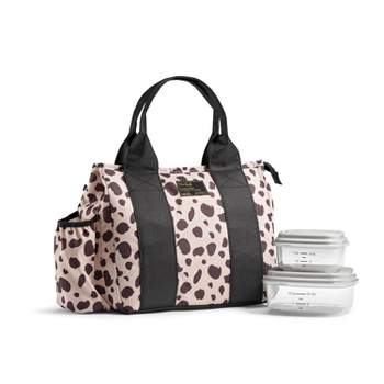MIER Adult Lunch Box Insulated Lunch Bag Large Cooler Tote, Leopard Print / Large
