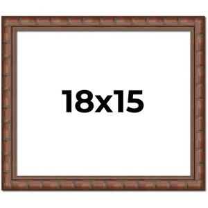 PosterPalooza | 18x15 Modern Bamboo Picture Frame, UV Acrylic, 5 Finishes - 1 of 4