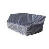 Summerset Shield Gold Circular 2-Layer Polyester Fabric Outdoor Sofa Cover - 89x36", Charcoal Grey - 3 of 4