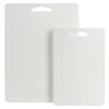 Martha Stewart Everyday Fayer 2 Piece Polypropylene 16in and 12in Cutting Board Set in White - image 2 of 4