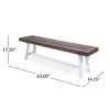 Coolbibila-Acacia Wood Dining Bench, Outdoor Bench With 63 Inch Long,  Dining Bench Modern - 4 of 4