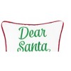 C&F Home 10" x 10" "Dear Santa Can We Negotiate" Christmas Sentiment Embroidered White with Red Trim Small Petite Accent Throw Pillow - 2 of 4