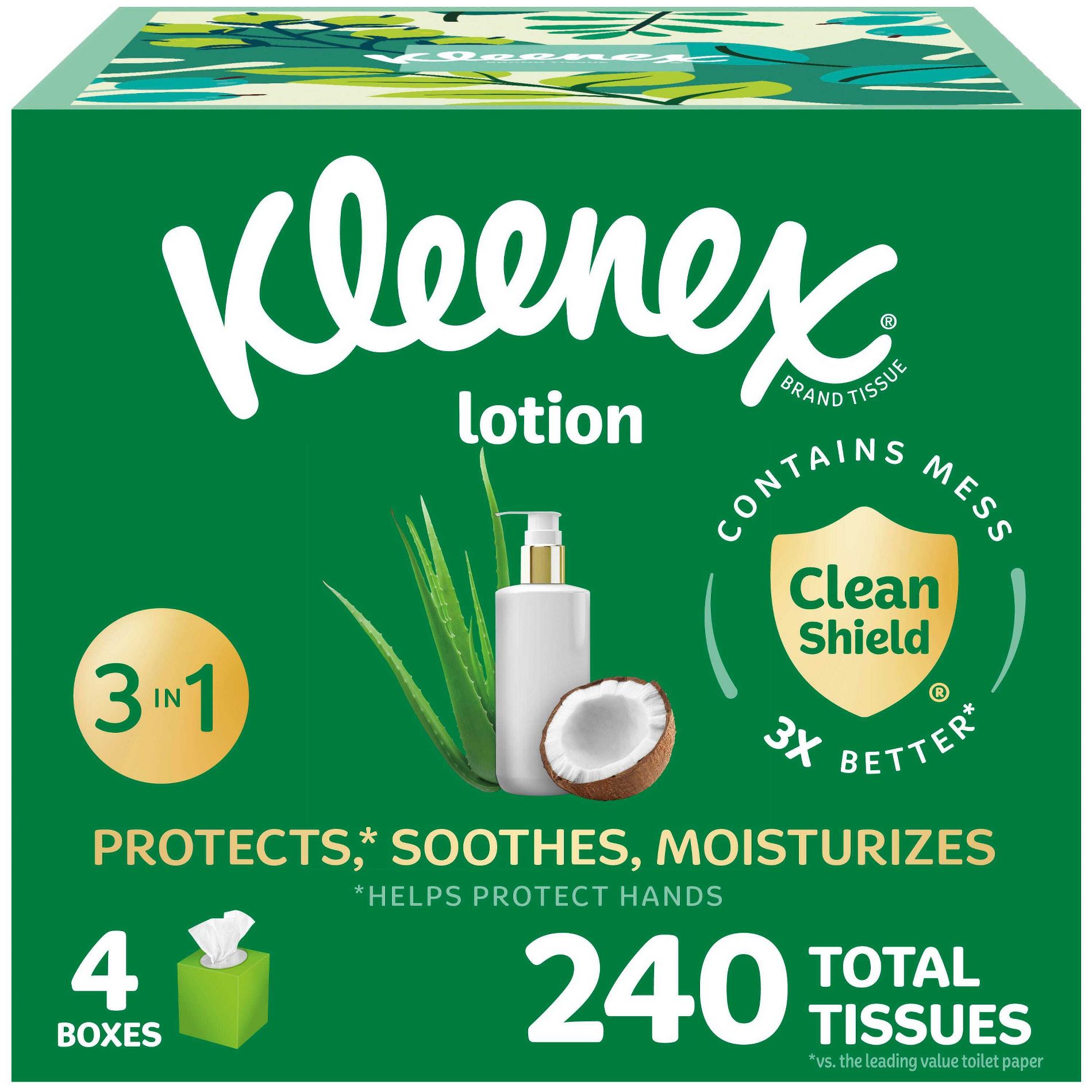 Kleenex Lotion 3-Ply Facial Tissue - 4pk/240ct