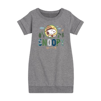 - Peanuts - Ranger Snoopy Graphic Short Sleeve Fleece Dress