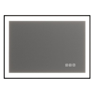 Black Framed LED Mirror