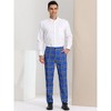 INSPIRE CHIC Men's Casual Flat Front Stretch Business Plaid Pattern Pants - 3 of 4