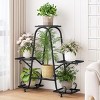 SEVOBAL 6 Tier Plant Stand Indoor Outdoor Shelf Metal Holder Pot Rack Multiple Plants Stand Tall 6 Pot Flower Shelf Corner Living Garden Pot Holder - 2 of 4