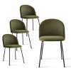Set Of 4 Nano Upholstered Side Chair Black Leg -Maison Boucle - 2 of 4