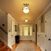 PAKOKULA 1-Light Silver Mid-century Semi-Flush Mount Ceiling Light Fixture with Frosted Glass Globe Shade - 3 of 4
