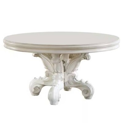 Versailles 60" Bone White Round Wood Dining Table