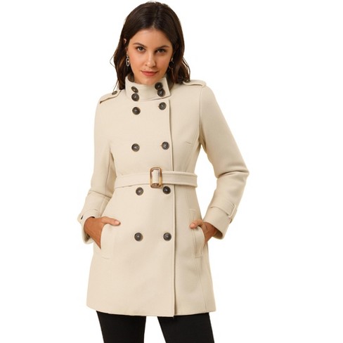 Double breasted hotsell coat women