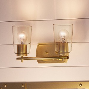 Urban Ambiance Luxury Traditional Bath Light 7.625''H x 13.875''W,  Satin Gold Finish,  Esperance Collection, UHP4146 - 1 of 4