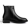 BLISSFUL STEP Women's Side Zip Round Toe Chunky Heel Ankle Booties - 2 of 4