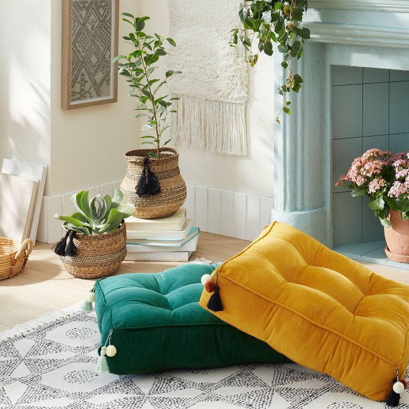 Oversized Corduroy Floor Pillow with Tassels - Opalhouse™ designed with Jungalow™, 3 of 13