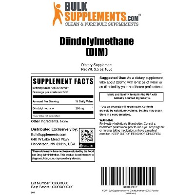 BulkSupplements Diindolylmethane (DIM) Powder
