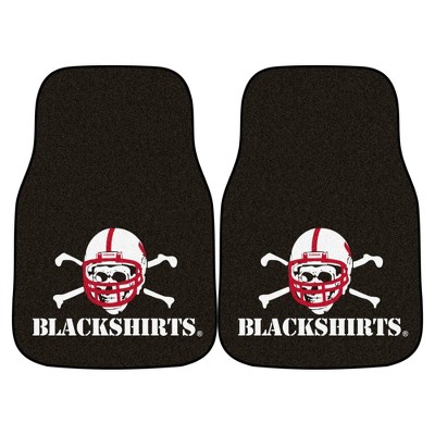 NCAA Nebraska Cornhuskers Blackshirts Carpet Car Mat Set - 2pc