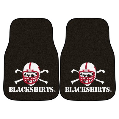 NCAA Nebraska Cornhuskers Blackshirts Carpet Car Mat Set - 2pc