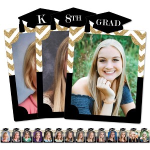 Big Dot of Happiness Gold Graduation 8 x 10 inches K-12 School Photo Holder - DIY Party Decor - Picturific Display - 1 of 4