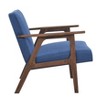 Sapphtopaz 1pc Accent Chair with Solid Rubberwood Frame Upholstered Lounge Chair Living Room Chair Comfy Chair Home Furniture for Living Room - 4 of 4