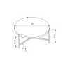 NicBex Modern 36.5" Round Coffee Table with Metal Cross Legs for Living Room and Bedroom - 2 of 4