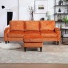 VASIP 3-Seater Sectional Sofa with Storage Ottoman,Chenille Fabric Sectional Couch with Side Pocket,Cup Holders, for Living Room,Beige - 4 of 4